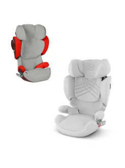 Turvaistuimet<CYBEX Solution T i-Fix turvavyöistuin ja kesäpäällinen PLUS PLATINUM WHITE