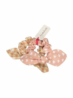 Korut & Hiuskoristeet<Rockahula Daisy Gingham Bunny Ears Scrunchies -hiuslenkit 2 kpl BROWN