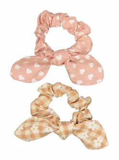 Korut & Hiuskoristeet<Rockahula Daisy Gingham Bunny Ears Scrunchies -hiuslenkit 2 kpl BROWN
