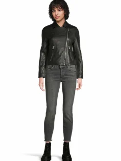 Takit<All Saints Dalby Biker -nahkatakki BLACK