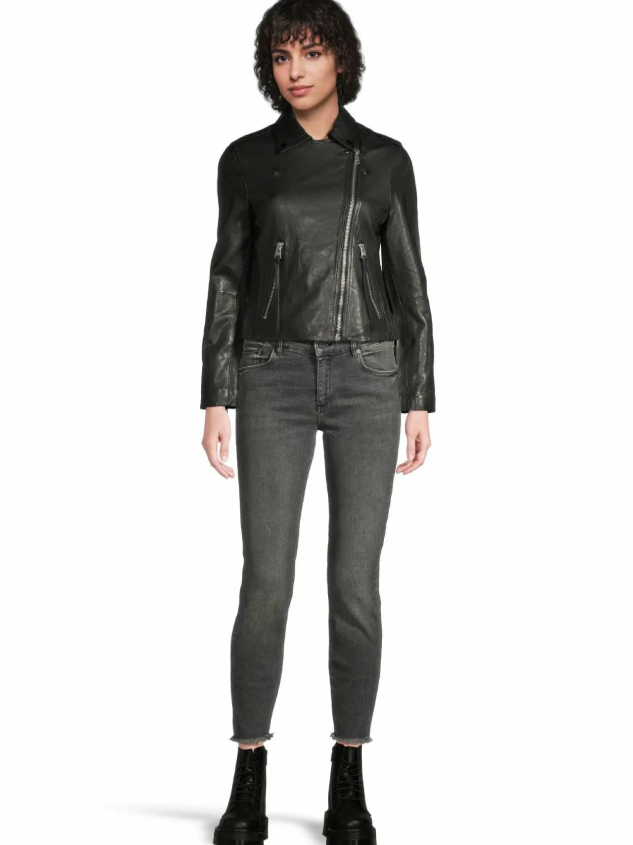 Takit<All Saints Dalby Biker -nahkatakki BLACK