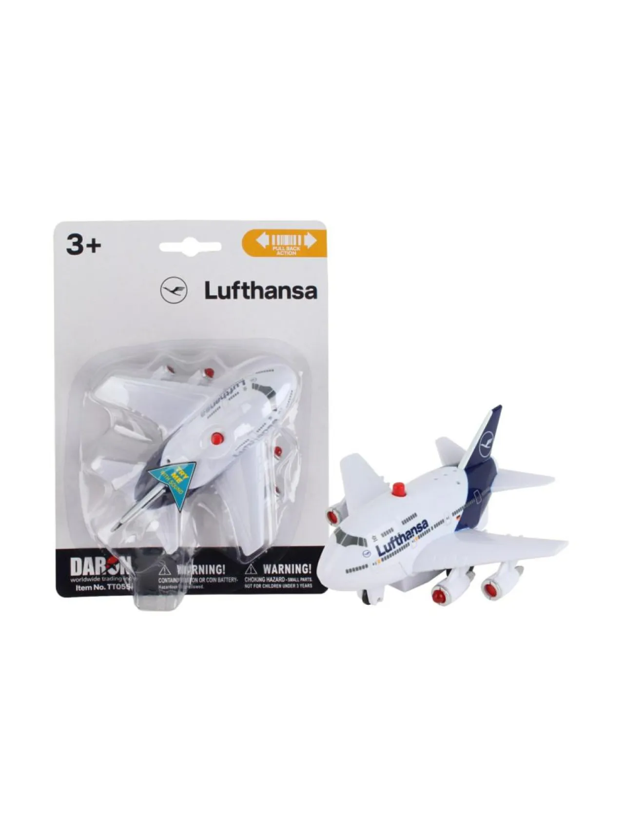 Autot Ja Muut Ajoneuvot<Daron Lufthansa-lentokone valoilla ja äänillä, 13 cm