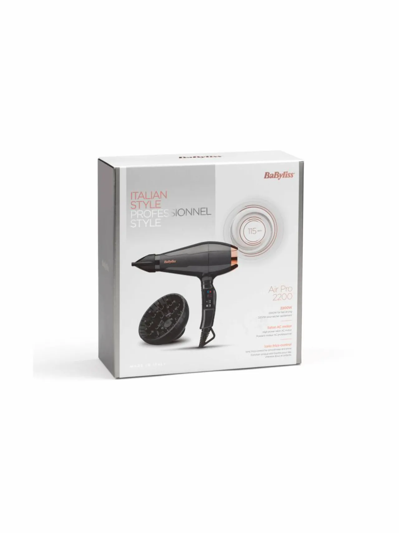 Hiustenhoitolaitteet|Hiustenhoito<Babyliss 6719DE Air Pro 2200 -hiustenkuivaaja BLACK