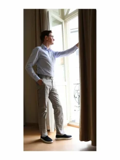 Housut<Buzo Denes Check -housut 26 BEIGE