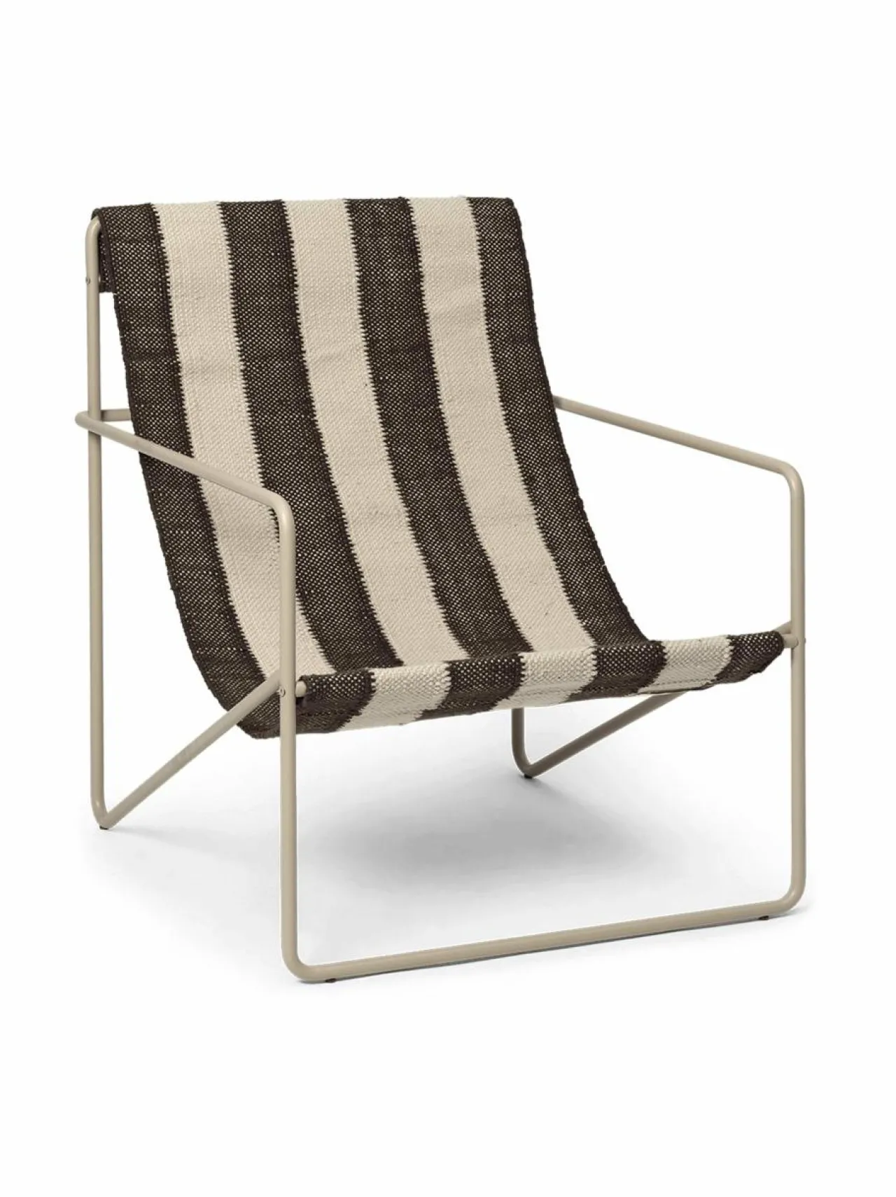Puutarhakalusteet & Pehmusteet<Ferm Living Desert Lounge -tuoli CASHMERE/OFF-WHITE/CHOCOLATE