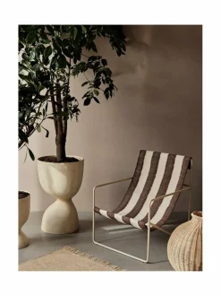 Puutarhakalusteet & Pehmusteet<Ferm Living Desert Lounge -tuoli CASHMERE/OFF-WHITE/CHOCOLATE