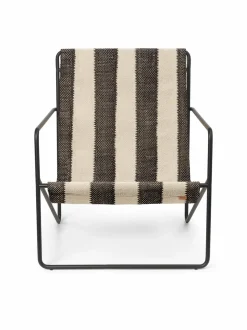 Puutarhakalusteet & Pehmusteet<Ferm Living Desert Lounge -tuoli BLACK/OFF-WHITE/CHOCOLATE