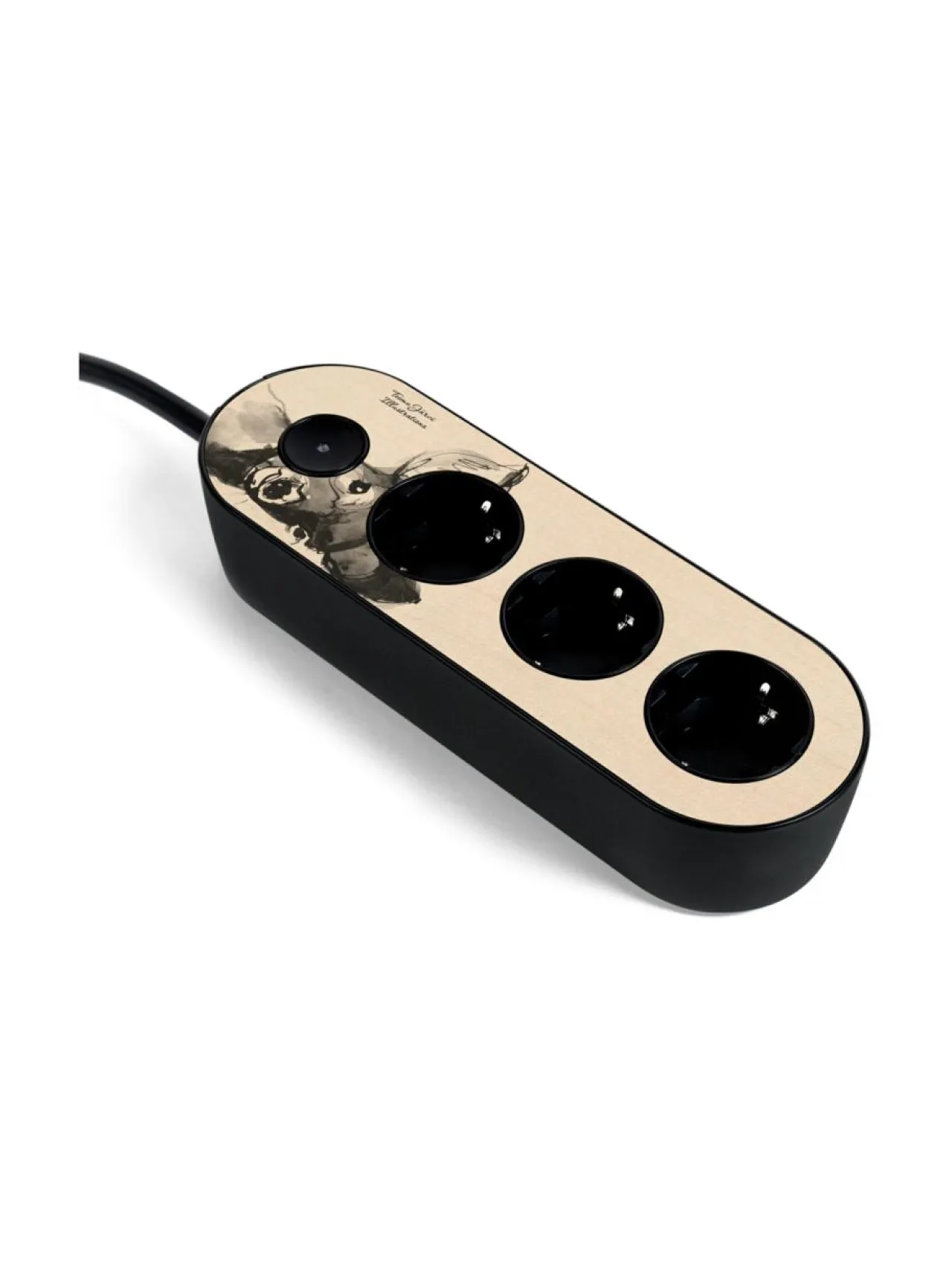 Turvatuotteet<MyNolla Design Jatkojohto, 2m - Teemu Järvi (Hurmaava Peura) BLACK
