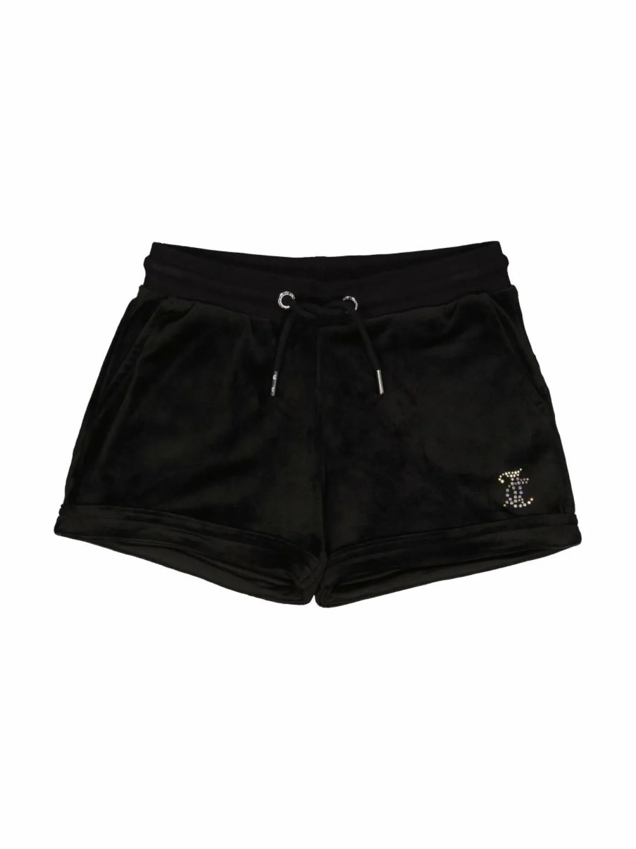 JUICY COUTURE Diamante Fold Up -samettishortsit^ Shortsit