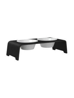 Ruokakupit Ja -Tarvikkeet<dogBar ® Classic korotettu ruokakuppiteline - Tumma tammi POSLIINI