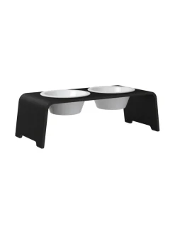 Ruokakupit Ja -Tarvikkeet<dogBar ® Classic korotettu ruokakuppiteline - Tumma tammi POSLIINI