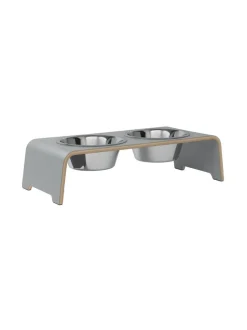 dogBar ® Classic korotettu ruokakuppiteline - Harmaa^ Ruokakupit Ja -Tarvikkeet