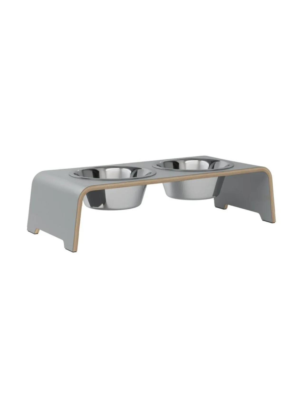 dogBar ® Classic korotettu ruokakuppiteline - Harmaa^ Ruokakupit Ja -Tarvikkeet