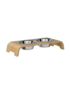 dogBar ® Classic korotettu ruokakuppiteline - Vaalea tammi^ Ruokakupit Ja -Tarvikkeet