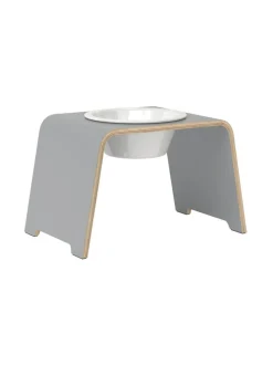 dogBar ® Single korotettu ruokakuppi - Harmaa^ Ruokakupit Ja -Tarvikkeet
