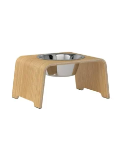 Ruokakupit Ja -Tarvikkeet<dogBar ® Single korotettu ruokakuppi - Vaalea tammi POSLIINI