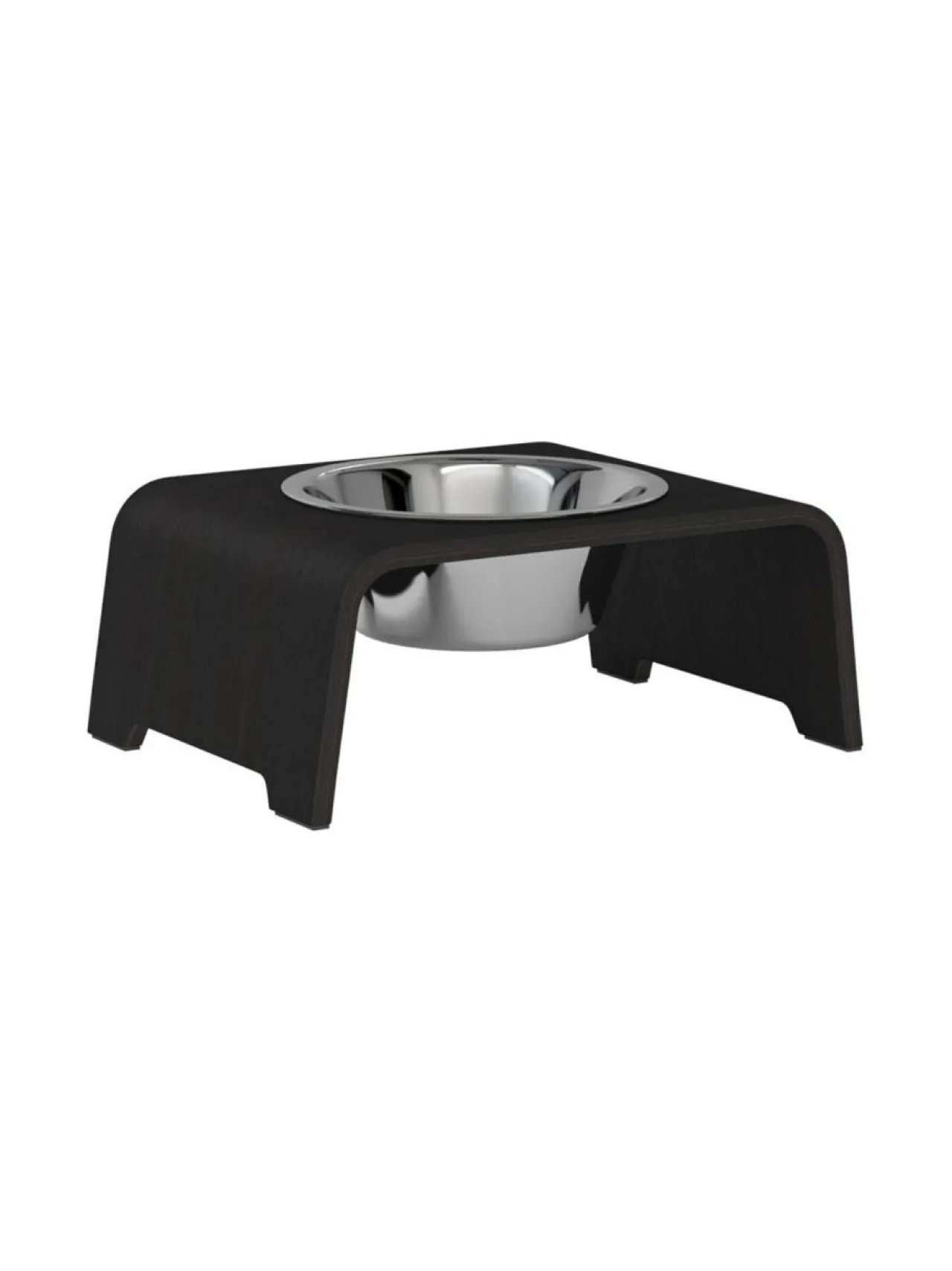 dogBar ® Single korotettu ruokakuppi - Tumma tammi^ Ruokakupit Ja -Tarvikkeet