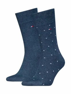 Sukat<Tommy Hilfiger Dot-sukat 2-pack 003 JEANS