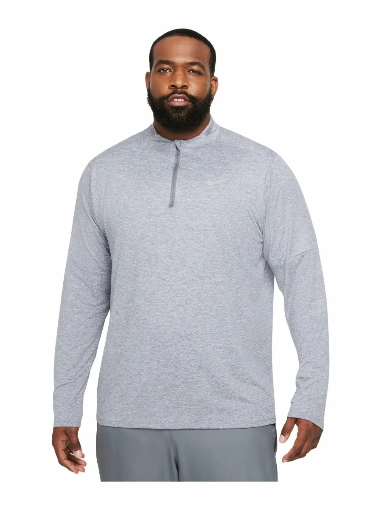 Paidat, Hupparit & Colleget<Nike Dri-FIT 1/2-zip -treenipaita 084 SMOKE GREY/GREY FOG/REFLECTIVE SILV