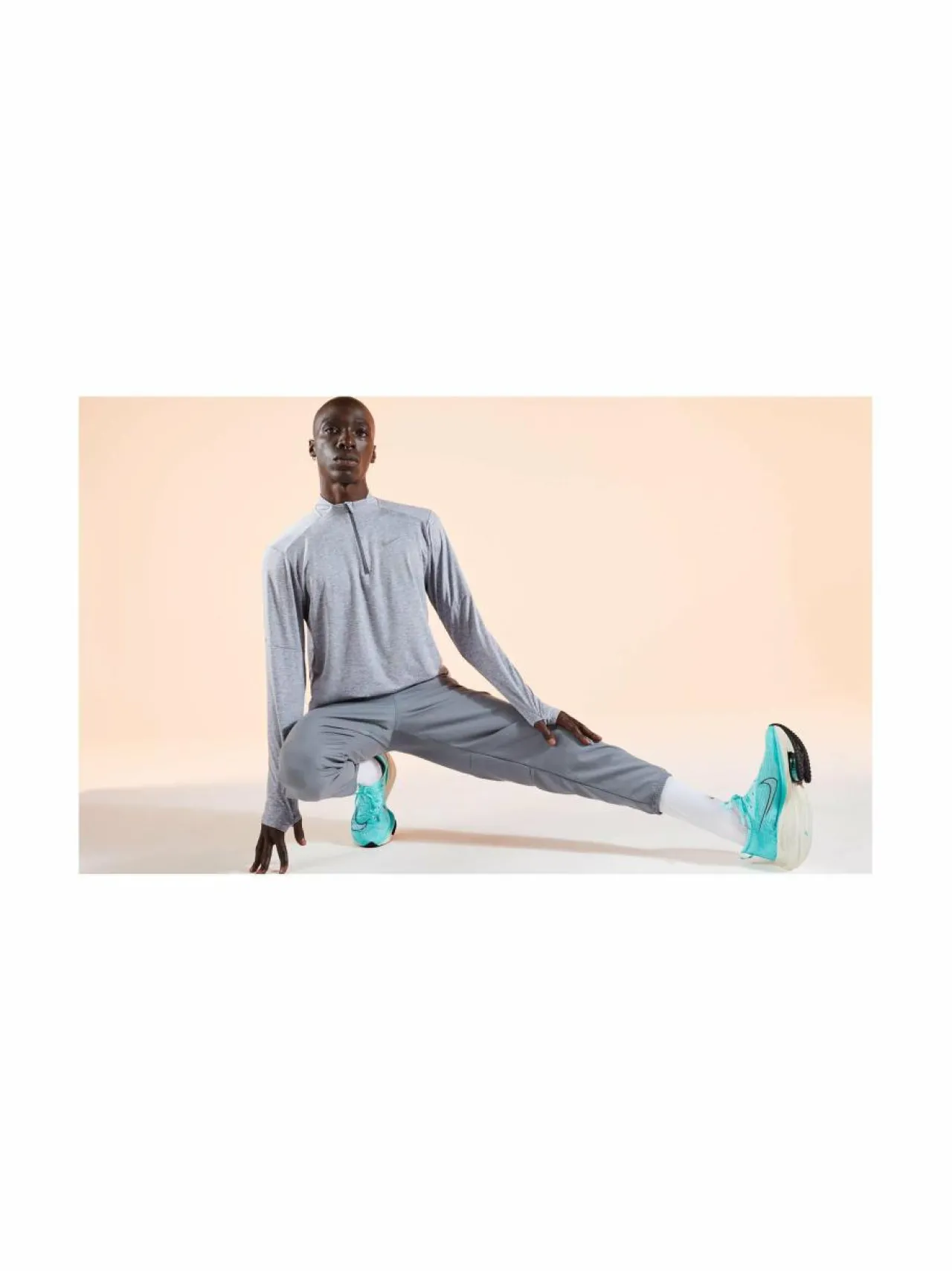 Paidat, Hupparit & Colleget<Nike Dri-FIT 1/2-zip -treenipaita 084 SMOKE GREY/GREY FOG/REFLECTIVE SILV
