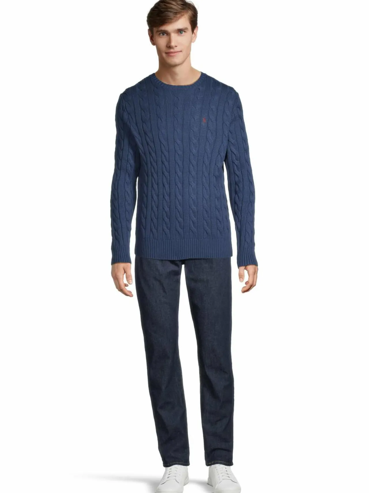 Neuleet<Polo Ralph Lauren Driver-palmikkoneule LIGHT NAVY