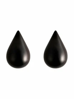 Naulakot & Koukut<Normann Copenhagen Dropit-koukku S, 2 kpl MUSTA