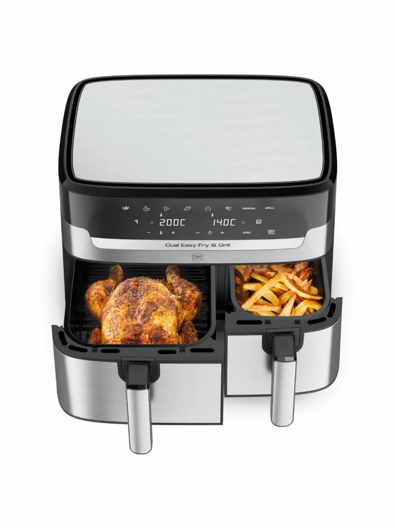 Obh Nordica Dual Easy Fry & Grill Air Fryer -kiertoilmakeitin, 8.3L^ Muut Keittiölaitteet