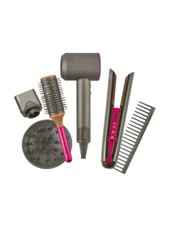 Roolileikit<Dyson Supersonic leikkihiustenkuivaaja & Corrale Deluxe leikkisuoristusrauta