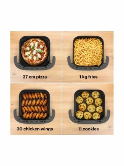 Muut Keittiölaitteet<Obh Nordica Easy Fry XL Surface Air Fryer -kiertoilmakypsennin, 1kg BLACK