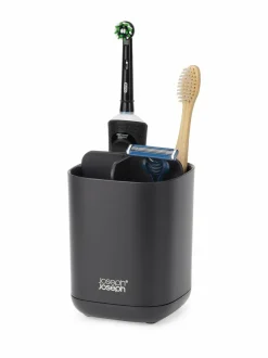 Kylpyhuonetarvikkeet<Joseph Joseph EasyStore Toothbrush Caddy -hammasharjateline 12,7 x 9 x 9 cm MATT BLACK