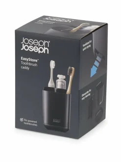 Kylpyhuonetarvikkeet<Joseph Joseph EasyStore Toothbrush Caddy -hammasharjateline 12,7 x 9 x 9 cm MATT BLACK