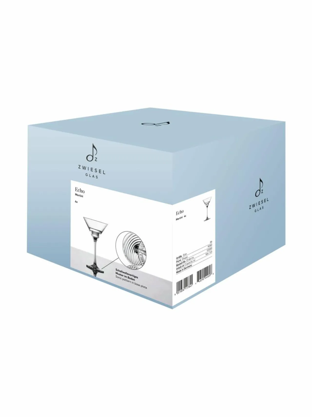 Lasit<Zwiesel Glas Echo-martinilasit, 4 kpl/ pkt