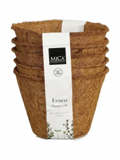 Mica Ecoco round coir -kookosruukut 5 kpl^ Työkalut