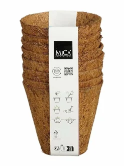 Työkalut<Mica Ecoco-kookosruukku 8 kpl BROWN