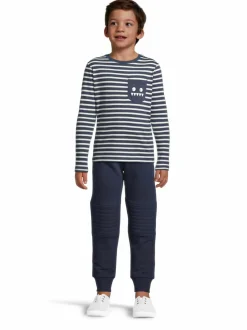 Pitkähihaiset Trikoopaidat<Bogi Eddie-trikoopaita NAVY BLUE/WHITE STRIPE
