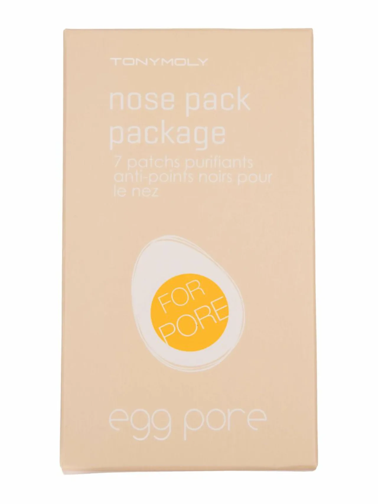 TONYMOLY Egg Pore Nose Pack Package -ihohuokosten puhdistuslaput 7 kpl^ Kasvojenhoito