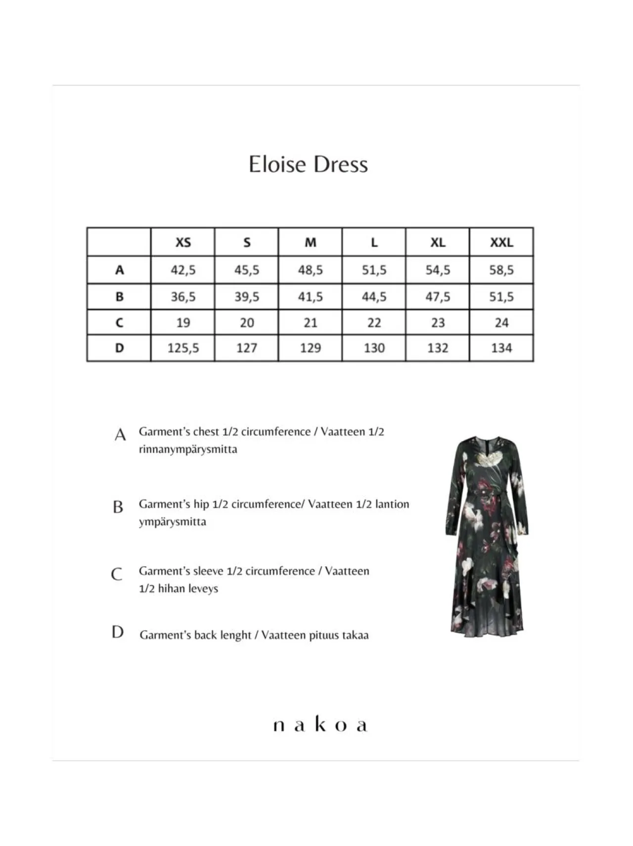 Mekot<Nakoa Eloise Dress, NOIR