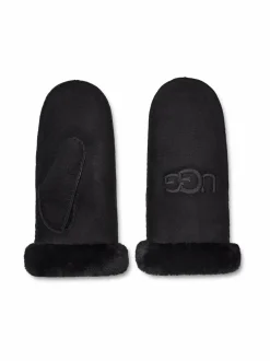 Käsineet<UGG Embroidered-nahkalapaset BLACK