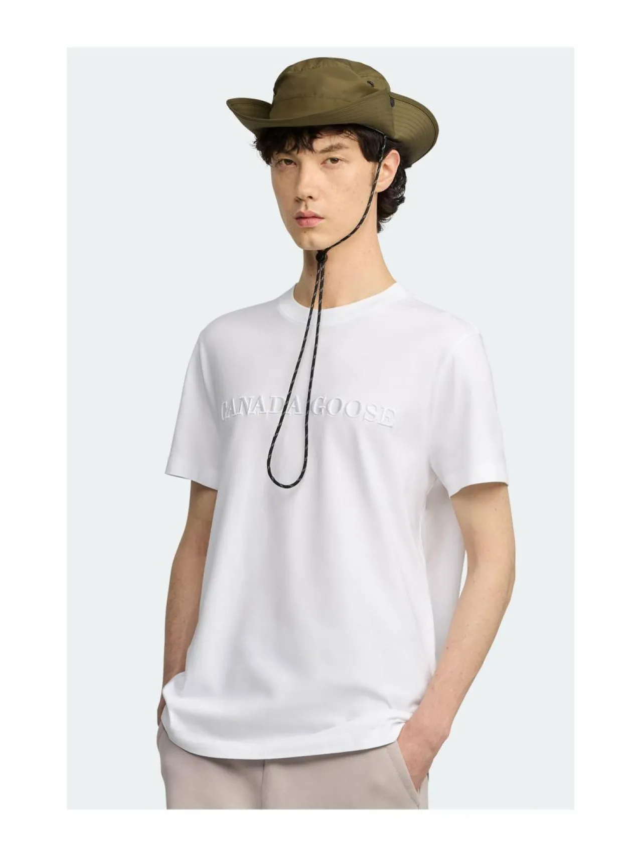 Paidat, Hupparit & Colleget<Canada Goose Emersen Embroidered Wordmark t-paita 25 WHITE BLANC