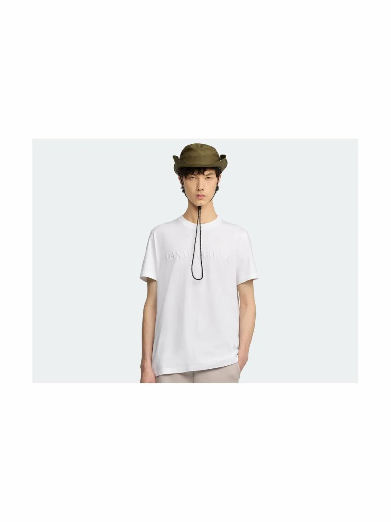 Paidat, Hupparit & Colleget<Canada Goose Emersen Embroidered Wordmark t-paita 25 WHITE BLANC