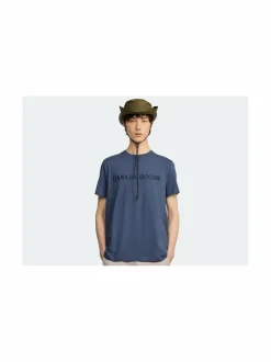 Paidat, Hupparit & Colleget<Canada Goose Emersen Embroidered Wordmark t-paita 222 OZONE BLUE BLEU OZONE