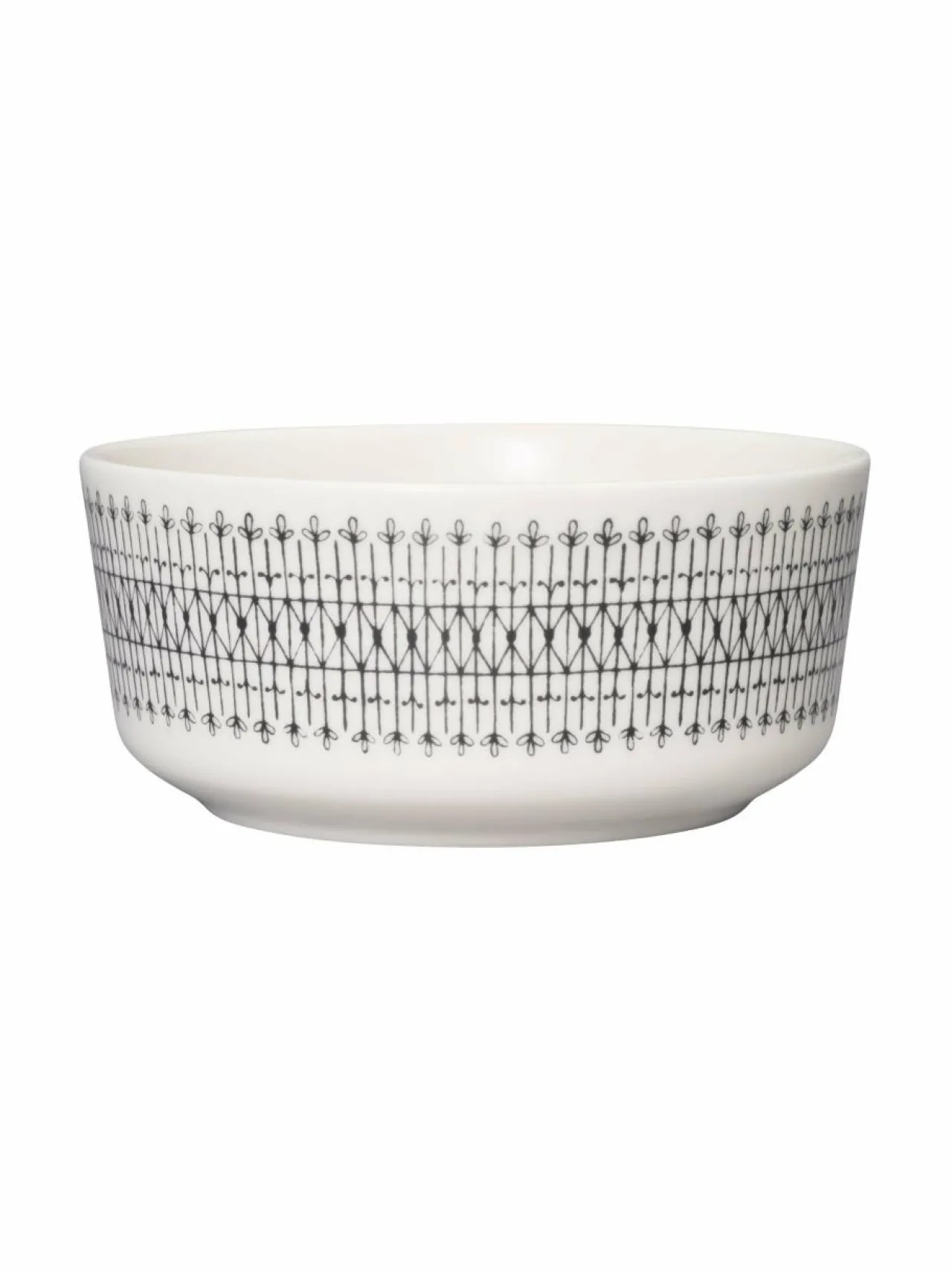 Lautaset & Kulhot<Arabia Emilia- posliinikulho 13 cm BLACK/WHITE