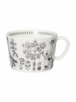 Mukit & Kupit & Asetit<Arabia Emilia-kuppi 0,4 l BLACK/WHITE