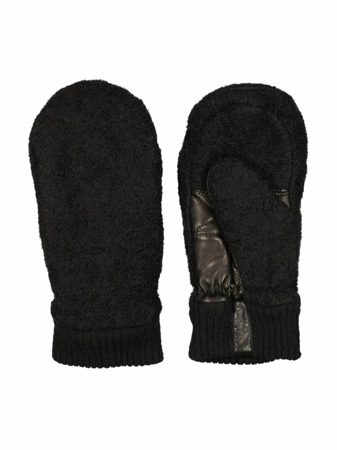 Käsineet<Hestra Emilia-rukkaset mohairilla ja alpakalla 100100 BLACK / BLACK