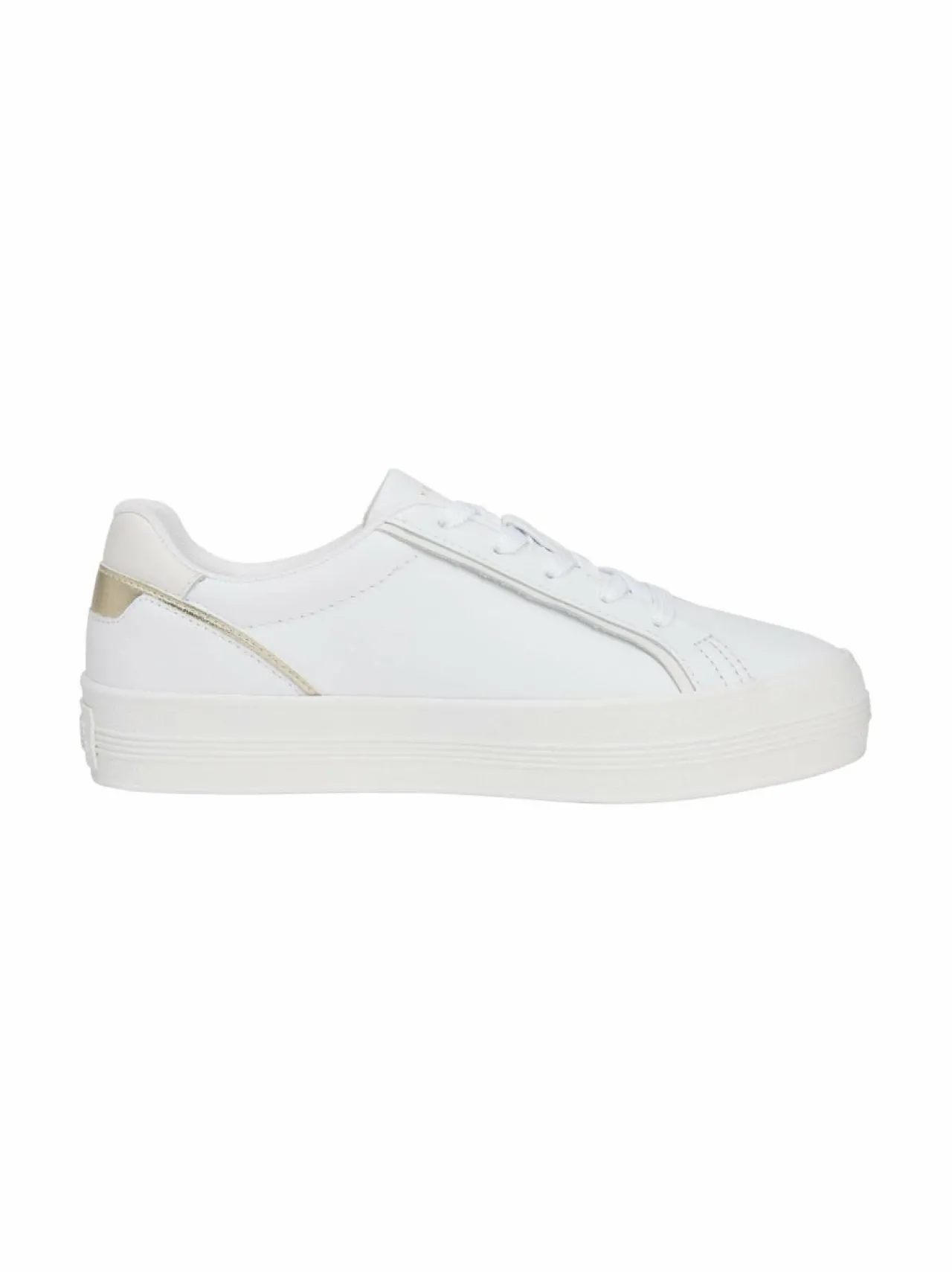 Urheilujalkineet|Tennarit & Sneakerit<Tommy Hilfiger Essential Vulc -nahkasneakerit 0HT WHITE/GOLD