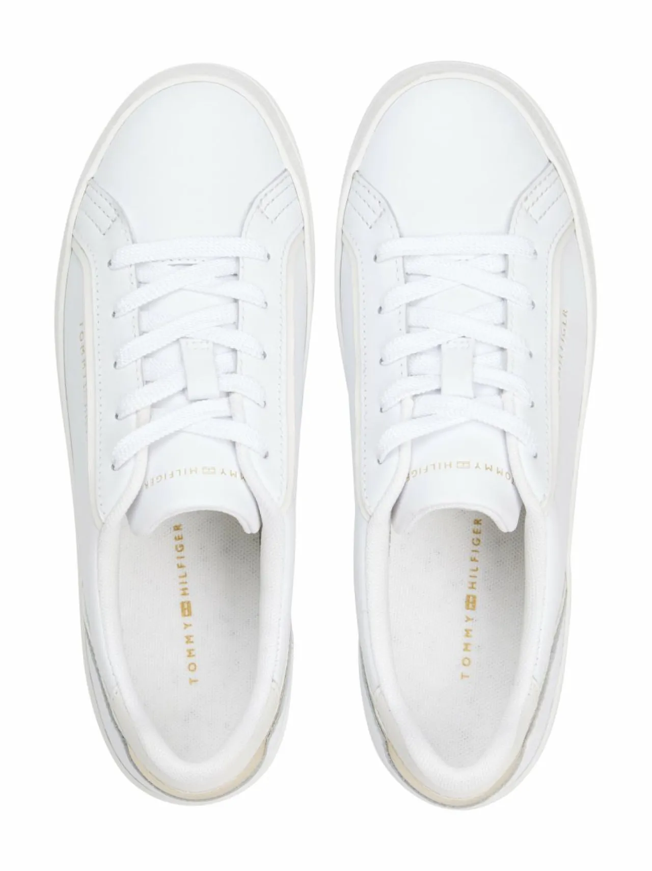 Urheilujalkineet|Tennarit & Sneakerit<Tommy Hilfiger Essential Vulc -nahkasneakerit 0HT WHITE/GOLD