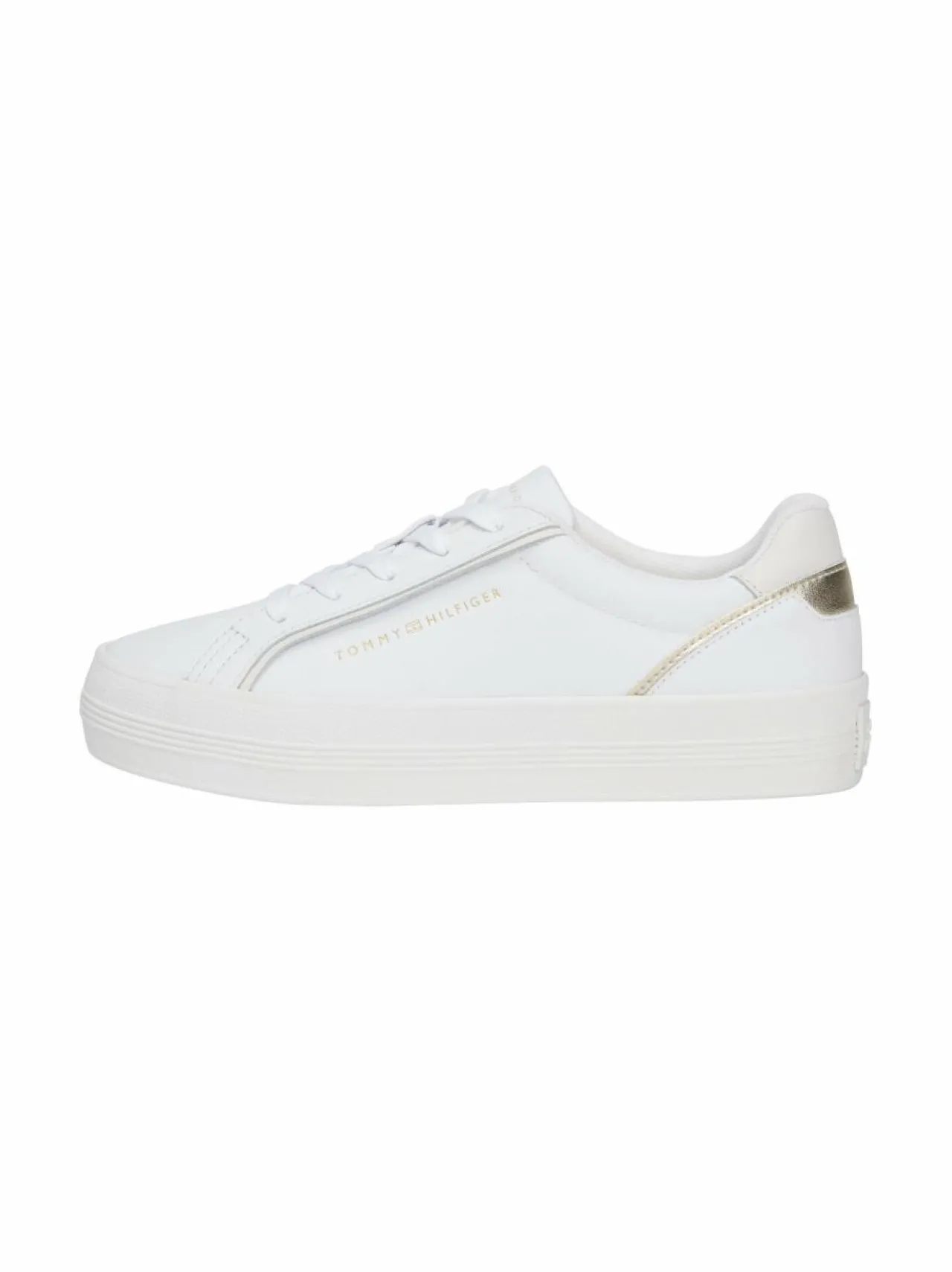 Urheilujalkineet|Tennarit & Sneakerit<Tommy Hilfiger Essential Vulc -nahkasneakerit 0HT WHITE/GOLD