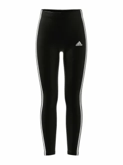 Collegehousut & Leggingsit<adidas Performance ESSENTIALS 3 STRIPES -leggings BLACK/WHITE