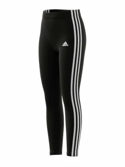 Collegehousut & Leggingsit<adidas Performance ESSENTIALS 3 STRIPES -leggings BLACK/WHITE