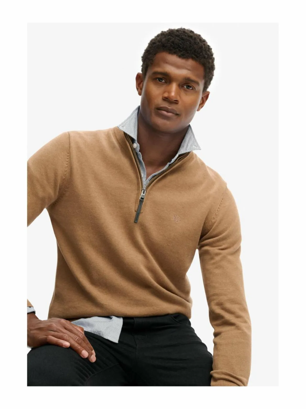 Superdry Essentials Cotton Half Zip -neule^ Neuleet